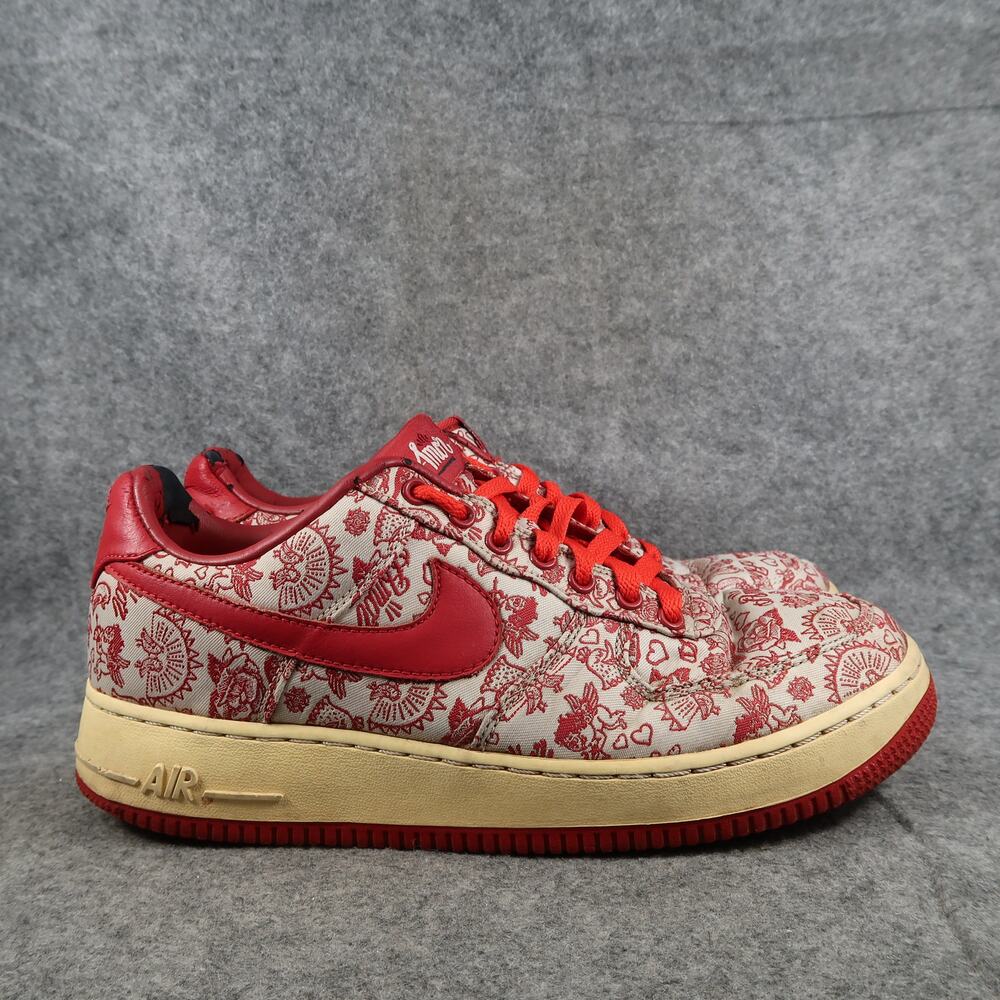 Nike Shoes Womens 10 Sneakers Air Force 1 Low 07 Valentines Day Amor Red Leather